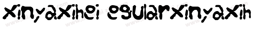 SJxinyaxihei RegularSJxinyaxihei Re字体转换